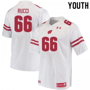 Youth UW #66 Nolan Rucci White Embroidery Jerseys 363586-565