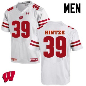 Men's Wisconsin #39 Zach Hintze White University Jersey 566422-888