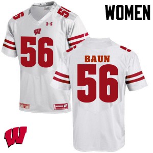 Women Badgers #56 Zack Baun White Football Jersey 741844-287